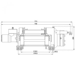 Купить Лебедка гидравлическая Hammer Winch HMW 5.6 PHT - EN 5600 кг алюминиевый корпус