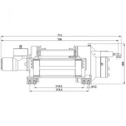 Купити Лебідка гідравлічна Hammer Winch HMW 5.8 PHT 5800 кг алюмінієвий корпус