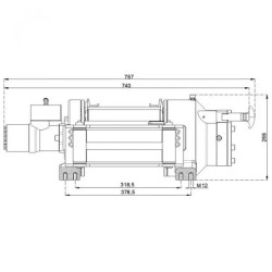 Купити Лебідка гідравлічна Hammer Winch HMW 5.8 PHT - ST 5800 кг сталевий корпус