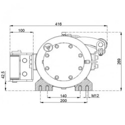 Купити Лебідка гідравлічна Hammer Winch HMW 6.8 PHT-ST 6800 кг сталевий корпус