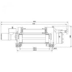 Купити Лебідка гідравлічна Hammer Winch HMW 6.8 PHT-ST 6800 кг сталевий корпус