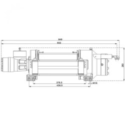 Купити Лебідка гідравлічна Hammer Winch HMW 7.8 PHT-ST 7800 кг сталевий корпус