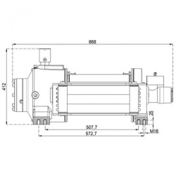 Купити Лебідка гідравлічна Hammer Winch HMW 10.0 PHT 10 т сталевий корпус