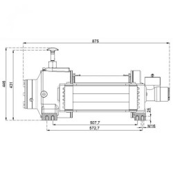 Купить Лебедка гидравлическая Hammer Winch HMW 12.0 PHT 12 т стальной корпус