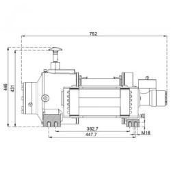 Купить Лебедка гидравлическая Hammer Winch HMW 12.0 PHT - K 12 т стальной корпус