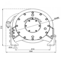 Купить Лебедка гидравлическая Hammer Winch HMW 20.0 PHT - EN 20 т стальной корпус