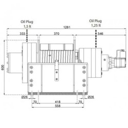 Купить Лебедка гидравлическая Hammer Winch HMW 25.0 PHT - EN 25 т стальной корпус