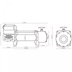 Купить Лебедка электрическая на эвакуатор Dragon Winch DWT 16800 HD