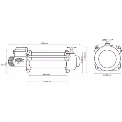 Купить Лебедка электрическая на эвакуатор Dragon Winch DWT 15000 HDL