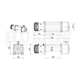 Купить Лебедка электрическая Husar BST 12000 Lbs - 5443 кг 24 В