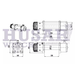 Купити Лебідка електрична Husar BST 12000 Lbs Synthetics - 5443 кг 12 В