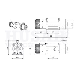 Купити Лебідка електрична Husar BST 8500 Lbs - 3856 кг 12 В