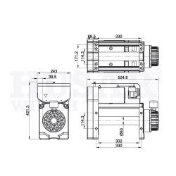 Купить Лебедка с двойным мотором Husar S BST 12000 Lbs synthetic 5443 кг 12 В