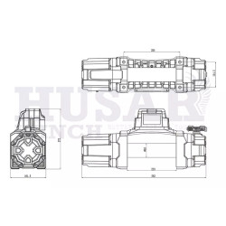 Купити Лебідка автомобільна Husar BST V 12000 Lbs synthetic 5443 кг 12 В