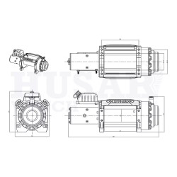 Купить Лебедка электрическая Husar BST S 22000 Lbs - 9979 кг 24 В Synthetic