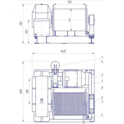 Купить Лебедка электрическая ЛЭЦ–3-100/50 м короткий барабан