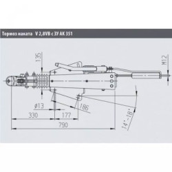 Купити Інерційне гальмо накату AL-KO 2,8 VB/1-C 2500-3500 кг