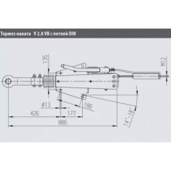 Купити Інерційне гальмо накату AL-KO 2,8VB/1-C 2500-3500 кг (DIN)