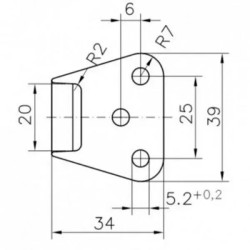 Купить Ответная часть бортовой защелки Winterhoff BVSG 60-A