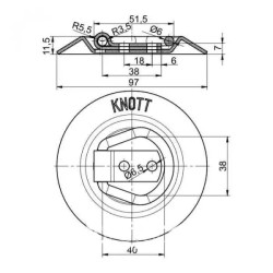 Купить Петля такелажная Knott 97 мм 250 кг