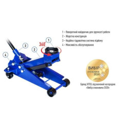 Купити Домкрат гідравл підк. 3т коробка. min 140мм - max 465мм 28кг (DP-300028)