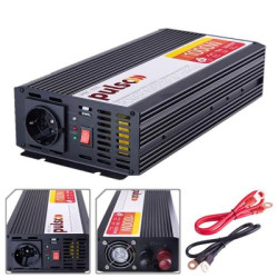 Купити Перетворювач напруги/Зарядн. пристрій PULSO IMBC-1010/12V-220V/1000W/10A/мод.хвиля/клеми