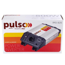 Купити Перетворювач напруги PULSO/IMU-820/12V-220V/800W/USB-5VDC2.0A/мод.хвиля/клеми