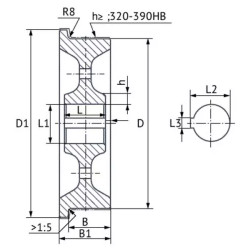 Купити Кранове колесо одноребордне К1Р-200х60