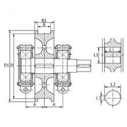 Купити Колесо кранове в зборі К2Р-320х70 СБ