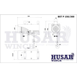 Купити Тельфер з бездротовим пультом Husar BST P 150/300