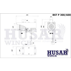 Купити Тельфер з бездротовим пультом Husar BST P 300/600