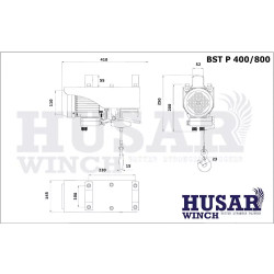 Купити Тельфер з бездротовим пультом Husar BST P 400/800