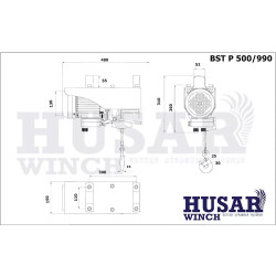 Купити Тельфер з бездротовим пультом Husar BST P 500/1000