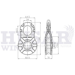 Купить Блок для троса S 6 т Husar