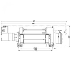 Купити Лебідка гідравлічна Hammer Winch 7600 кг сталевий корпус