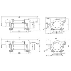 Купить Лебедка гидравлическая Hammer Winch 6123 кг стальной корпус