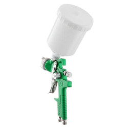 Купить Фарбопульт пневматичний HVLP, форсунка: 2,5 мм, верхній пластиковий бачок: 600 мл, 3 бар