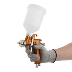 Купить Фарбопульт пневматичний HP, форсунка: 1,5 мм, верхній пластиковий бачок: 600 мл, 5 бар