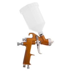 Купить Фарбопульт пневматичний HP, форсунка: 1,5 мм, верхній пластиковий бачок: 600 мл, 5 бар