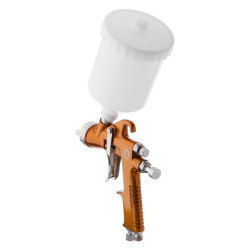 Купить Фарбопульт пневматичний HP, форсунка: 1,5 мм, верхній пластиковий бачок: 600 мл, 5 бар