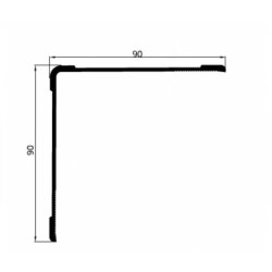 Купити Профіль окантовочний 90мм Алюміній Туреччина (2710301171)