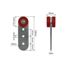 Купити Ролик бокової штори 37,5*29*127 Цинк Versus Original Польща (1804336040)