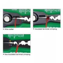 Купити Кліщі для обтискача клем і зняття ізоляції посилені TOPTUL DKAA2226