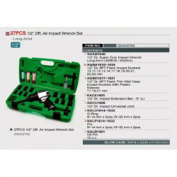 Купити Гайковерт пневматичний з набором головок TOPTUL 1/2" 27ед. GDAI2702