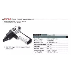 Купити Пневмогайковерт для шиномонтажу TOPTUL 3/8" 271N/m 10000 об/хв KAAA1220