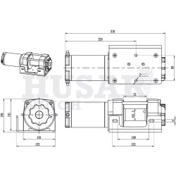 Купить Лебедка для квадроцикла Husar BST 3500 LBS 1587 кг 12 В