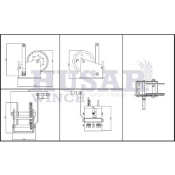 Купить Лебедка ручная Husar BST R 1200 стропа с защитным пластиковым кожухом