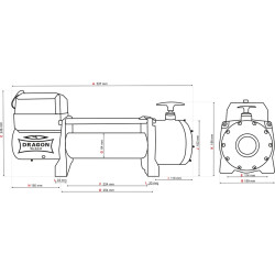 Купить Лебедка электрическая на эвакуатор Dragon Winch DWT 14000 HD 12 В