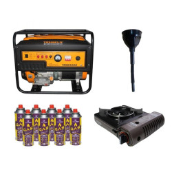 Купити Бензиновый генератор EF Power TBS6500S + газовая плитка Orcamp CK-505 + 4 газовых картриджа 400 мл