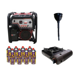 Купити Бензиновый генератор EF Power YH6500S-IV + газовая плитка Orcamp CK-505 + 4 газовых картриджа 400 мл